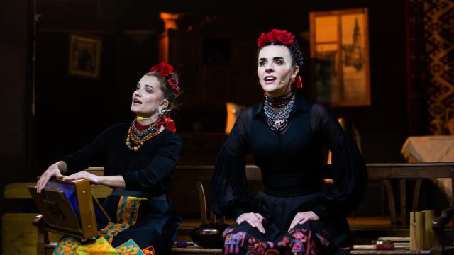 Kurbasy by Anastasia Chlibnyk Two women performing on stage