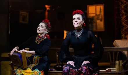 Kurbasy by Anastasia Chlibnyk Two women performing on stage