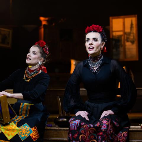 Kurbasy by Anastasia Chlibnyk Two women performing on stage